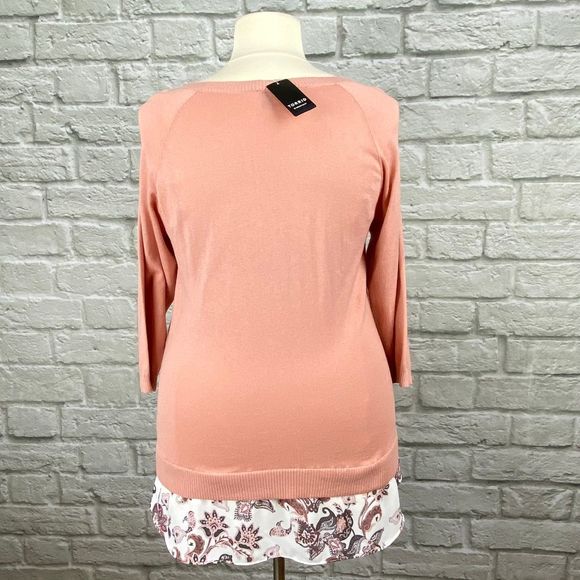 NWT Torrid Pink Raglan Layered Sweater - Picture 7 of 8